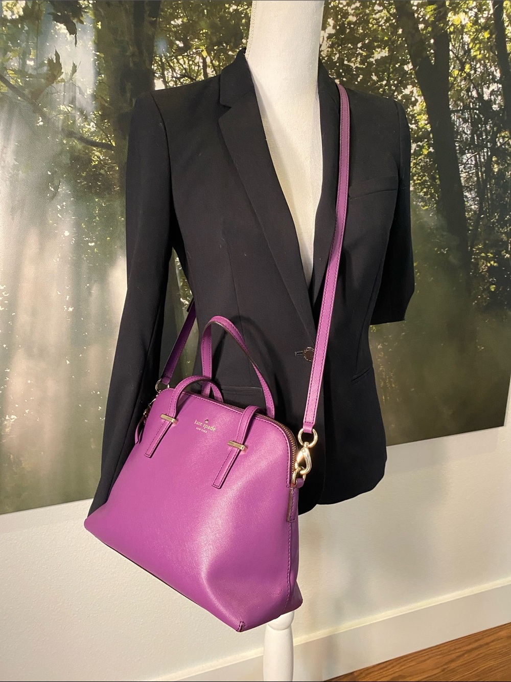 Kate Spade Cedar Street Maise Satchel In Vibrant Purple - Picture 3 of 12